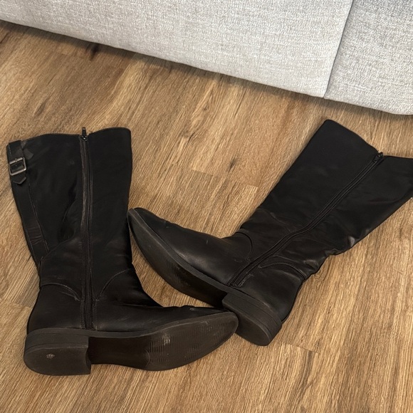 Black Jourdan Leather Knee-High Boots Size 7.5 - Picture 5 of 8